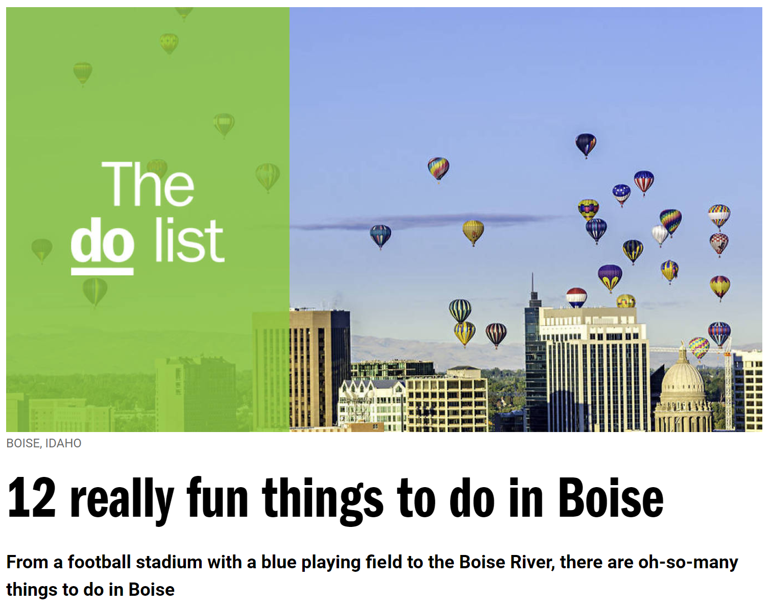12 fun things to do in Boise
